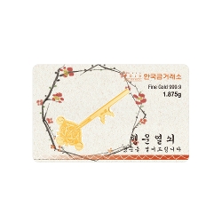 카드패킹형 행운의 열쇠(디자인:매화) 1.875g